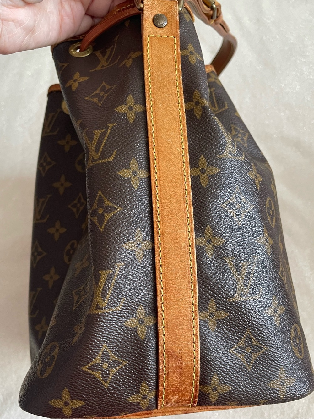 Vintage 1995 Louis Vuitton Petite Noe Monogram Canvas Bucket Bag Shoulder Bag - Picture 6 of 17
